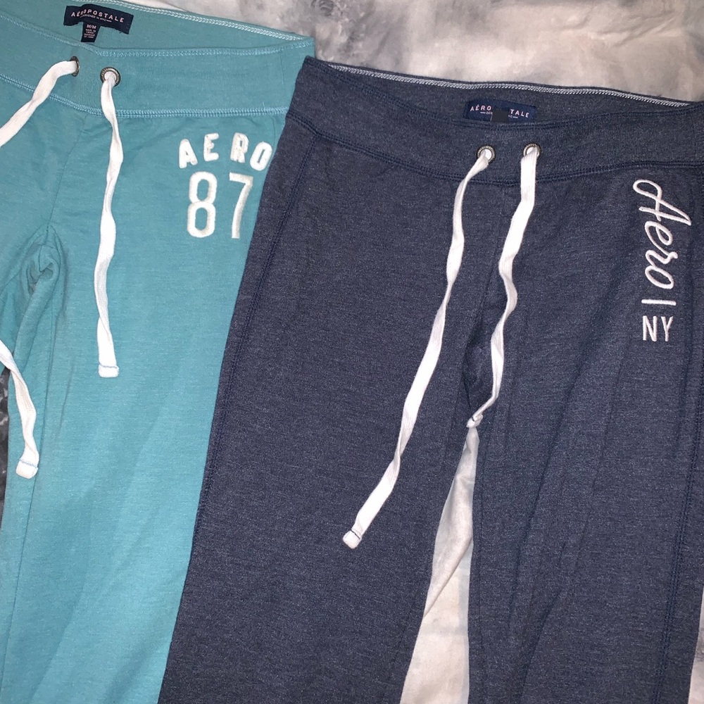 2 pairs of Aeropostale boot sweat/yoga pants
